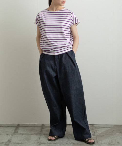 Liyoca（リヨカ）の「【Liyoca】デニムタックパンツ（デニムパンツ・レディース・ネイビー・36/38）」の9枚目の写真