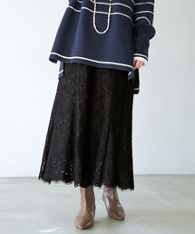 IENA | 《追加》レースフレアスカート(スカート)