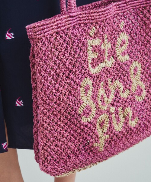 GRACE CONTINENTAL（グレースコンチネンタル）の「JACKSONS ジュートバッグM（トートバッグ・レディース・ピンク/イエロー・FREE）」の4枚目の写真