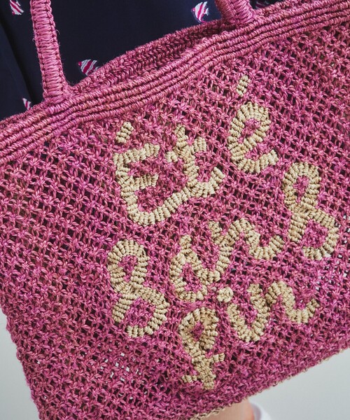 GRACE CONTINENTAL（グレースコンチネンタル）の「JACKSONS ジュートバッグM（トートバッグ・レディース・ピンク/イエロー・FREE）」の5枚目の写真