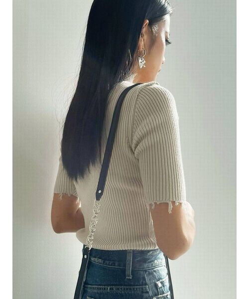 EMODA（エモダ）の「クラッシュショートリブニット（ニット/セーター・レディース・ベージュ/ピンク/その他/ブラック/ブルー・FREE）」の15枚目の写真