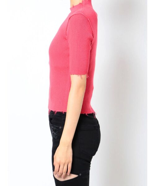 EMODA（エモダ）の「クラッシュショートリブニット（ニット/セーター・レディース・ベージュ/ピンク/その他/ブラック/ブルー・FREE）」の21枚目の写真