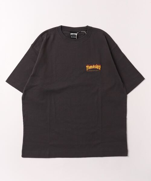 THRASHER(スラッシャー)の「【ムラサキスポーツ別注】THRASHER/スラッシャー ワンポイントロゴTシャツ 刺繍ロゴ/オーバーサイズ クルーネックTシャツ/THMM-002 FLAME(Tシャツ/カットソー・メンズ・グリーン系その他/ブルー系その他/ブラック×イエロー/ホワイト×パープル・M/L/XL)」の20枚目の写真