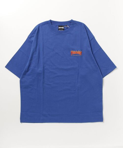 THRASHER(スラッシャー)の「【ムラサキスポーツ別注】THRASHER/スラッシャー ワンポイントロゴTシャツ 刺繍ロゴ/オーバーサイズ クルーネックTシャツ/THMM-002 FLAME(Tシャツ/カットソー・メンズ・グリーン系その他/ブルー系その他/ブラック×イエロー/ホワイト×パープル・M/L/XL)」の19枚目の写真