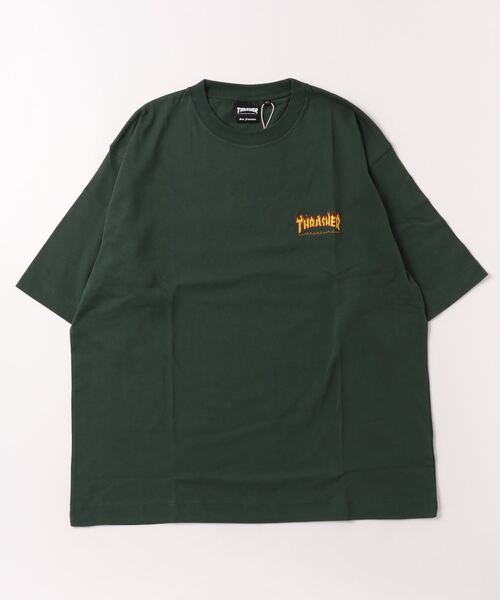 THRASHER(スラッシャー)の「【ムラサキスポーツ別注】THRASHER/スラッシャー ワンポイントロゴTシャツ 刺繍ロゴ/オーバーサイズ クルーネックTシャツ/THMM-002 FLAME(Tシャツ/カットソー・メンズ・グリーン系その他/ブルー系その他/ブラック×イエロー/ホワイト×パープル・M/L/XL)」の21枚目の写真