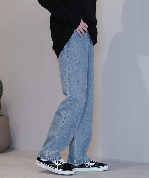 GLOBAL WORK（グローバルワーク）の「大人見えデニムパンツ/AND YUA ANY/162731（デニムパンツ・キッズ・ライトブルー/ブラック・160cm/150cm）」の12枚目の写真