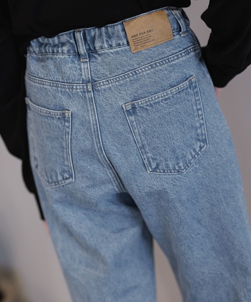 GLOBAL WORK（グローバルワーク）の「大人見えデニムパンツ/AND YUA ANY/162731（デニムパンツ・キッズ・ライトブルー/ブラック・160cm/150cm）」の14枚目の写真