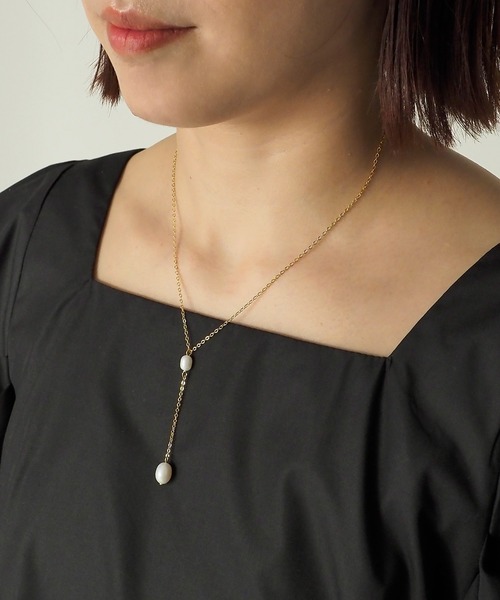 Riberry（リベリー）の「パールY字/ウェーブモチーフ ネックレス（ネックレス・レディース・A/B/C・FREE）」の5枚目の写真