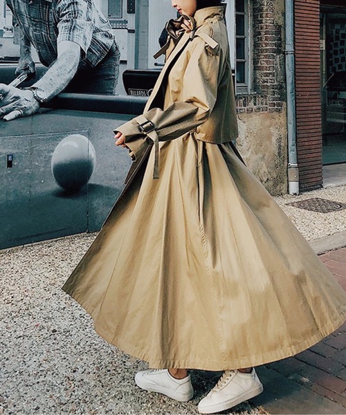 meJane（ミージェーン）の「キャンディースリーブクラシカル大人トレンチコート（トレンチコート・レディース・ベージュ・FREE）」の12枚目の写真