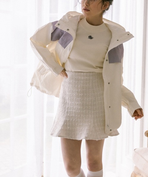 OLIVE des OLIVE（オリーブデオリーブ）の「【WEB限定カラー有】マーメイドミニスカート（スカート・レディース・オフホワイト/ベージュ/サックスブルー/チャコールグレー/ブラック・FREE）」の14枚目の写真