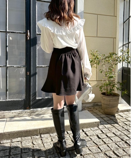 OLIVE des OLIVE（オリーブデオリーブ）の「【WEB限定カラー有】マーメイドミニスカート（スカート・レディース・オフホワイト/ベージュ/サックスブルー/チャコールグレー/ブラック・FREE）」の17枚目の写真