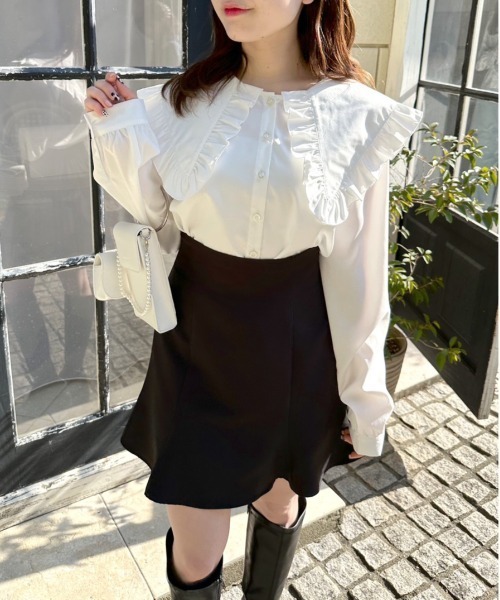 OLIVE des OLIVE（オリーブデオリーブ）の「【WEB限定カラー有】マーメイドミニスカート（スカート・レディース・オフホワイト/ベージュ/サックスブルー/チャコールグレー/ブラック・FREE）」の22枚目の写真