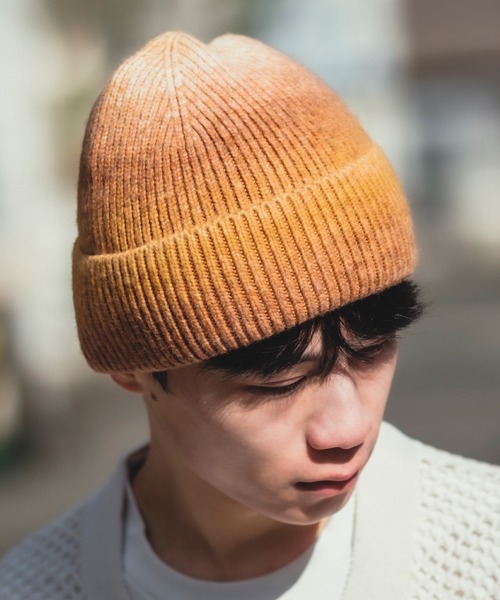 improves(インプローブス)の「グラデーション ニットキャップ(ニットキャップ/ビーニー・メンズ・ブラウン/レッド/ブラック/グレイッシュベージュ/ホワイト・FREE)」の3枚目の写真