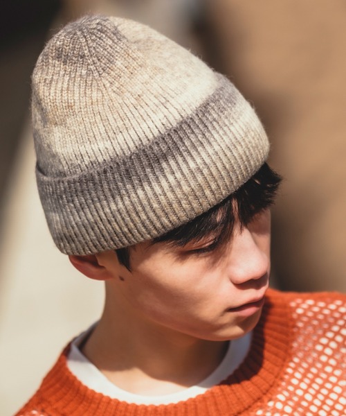 improves(インプローブス)の「グラデーション ニットキャップ(ニットキャップ/ビーニー・メンズ・ブラウン/レッド/ブラック/グレイッシュベージュ/ホワイト・FREE)」の4枚目の写真