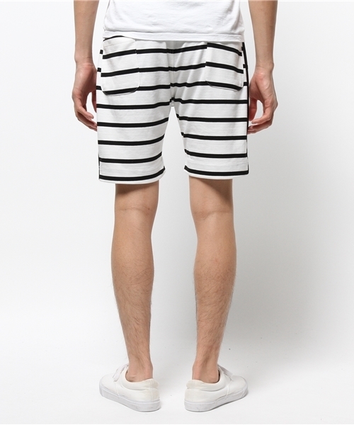 SUPERTHANKS（スーパーサンクス）の「SUPER THANKS(スーパー･サンクス) ボーダーショーツ（その他パンツ・メンズ・ホワイト/ブラック・MEDIUM/SMALL/LARGE）」の8枚目の写真