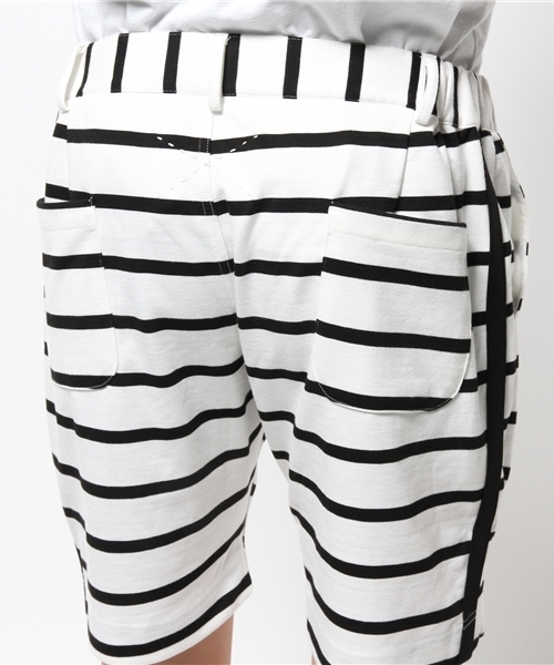 SUPERTHANKS（スーパーサンクス）の「SUPER THANKS(スーパー･サンクス) ボーダーショーツ（その他パンツ・メンズ・ホワイト/ブラック・MEDIUM/SMALL/LARGE）」の11枚目の写真