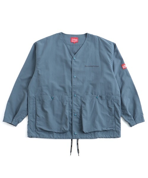 Manhattan Portage(マンハッタンポーテージ)の「Collarless Coach Jacket(ナイロンジャケット・メンズ・カーキ/ブラック/ブルー・SMALL/LARGE/MEDIUM/X-LARGE)」の1枚目の写真
