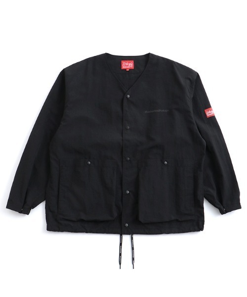 Manhattan Portage(マンハッタンポーテージ)の「Collarless Coach Jacket(ナイロンジャケット・メンズ・カーキ/ブラック/ブルー・SMALL/LARGE/MEDIUM/X-LARGE)」の2枚目の写真