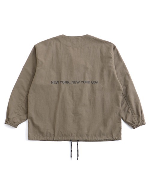 Manhattan Portage(マンハッタンポーテージ)の「Collarless Coach Jacket(ナイロンジャケット・メンズ・カーキ/ブラック/ブルー・SMALL/LARGE/MEDIUM/X-LARGE)」の4枚目の写真