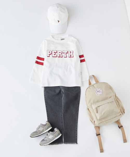 CIAOPANIC TYPY（チャオパニックティピー）の「【KIDS】裾スリットデニムフリンジレギパン（デニムパンツ・キッズ・ネイビー/ブラック・S/M/L/XL/XXL）」の5枚目の写真