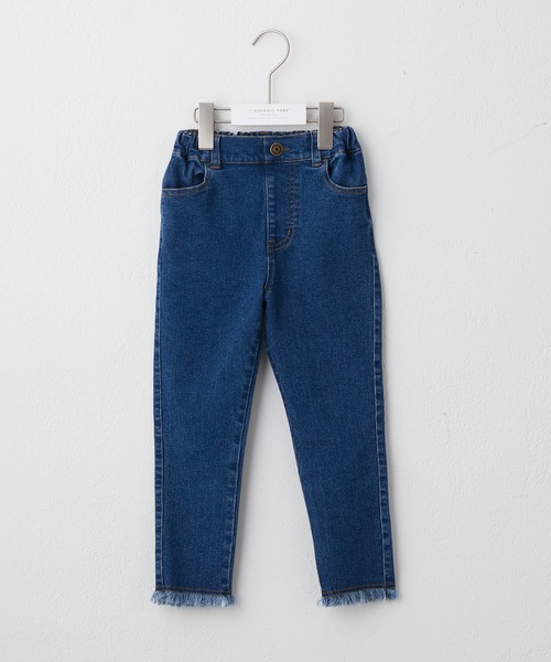 CIAOPANIC TYPY（チャオパニックティピー）の「【KIDS】裾スリットデニムフリンジレギパン（デニムパンツ・キッズ・ネイビー/ブラック・S/M/L/XL/XXL）」の7枚目の写真