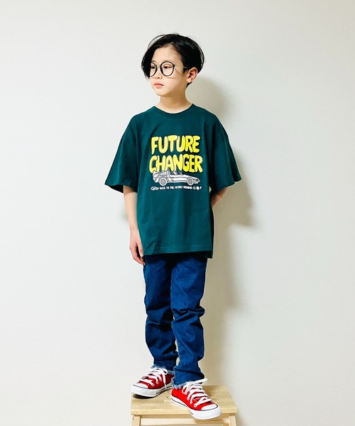 CIAOPANIC TYPY（チャオパニックティピー）の「【KIDS】裾スリットデニムフリンジレギパン（デニムパンツ・キッズ・ネイビー/ブラック・S/M/L/XL/XXL）」の19枚目の写真