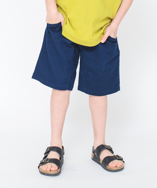 BRANSHES(ブランシェス)の「【綿100%】パナマ織りハーフパンツ(その他パンツ・キッズ・イエロー/ブルーグレー/ブラック/ネイビー/グリーン/サックスブルー/チャコールグレー/カーキオリーブ/フューシャピンク/ピンク/ライム/その他/オレンジ・90/110/100/130/150/140/160/120)」の7枚目の写真