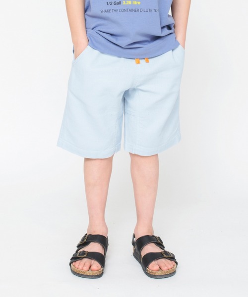 BRANSHES(ブランシェス)の「【綿100%】パナマ織りハーフパンツ(その他パンツ・キッズ・イエロー/ブルーグレー/ブラック/ネイビー/グリーン/サックスブルー/チャコールグレー/カーキオリーブ/フューシャピンク/ピンク/ライム/その他/オレンジ・90/110/100/130/150/140/160/120)」の8枚目の写真