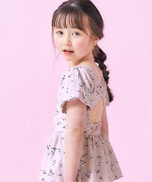 apres les cours | 【UVカット】ナチュラル花柄バックリボンワンピース水着(水着)