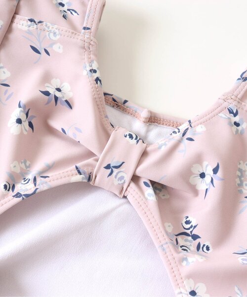 apres les cours（アプレレクール）の「【UVカット】ナチュラル花柄バックリボンワンピース水着（水着・キッズ・ピンク/ミント・130/100/90/80/140/120/110）」の19枚目の写真