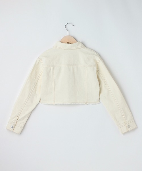 by LOVEiT（バイラビット）の「ツイル短丈Gジャン（デニムジャケット・キッズ・ピンク/グリーン/アイボリー・130cm/140cm/160cm/120cm/150cm）」の14枚目の写真