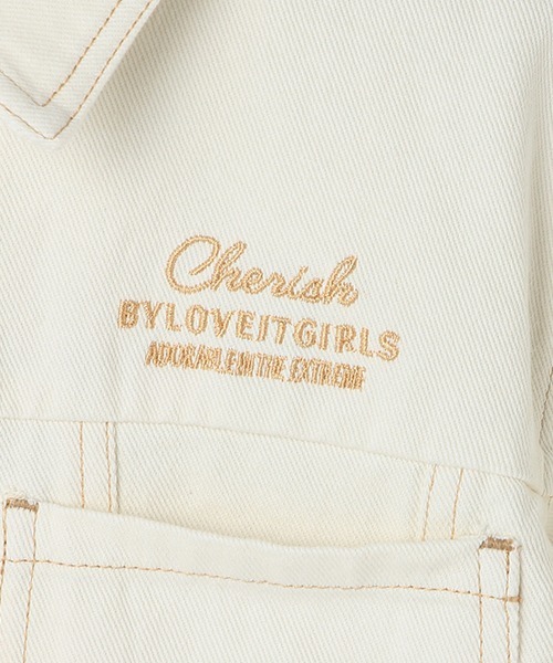 by LOVEiT（バイラビット）の「ツイル短丈Gジャン（デニムジャケット・キッズ・ピンク/グリーン/アイボリー・130cm/140cm/160cm/120cm/150cm）」の16枚目の写真