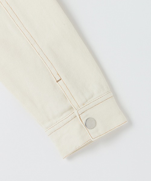 by LOVEiT（バイラビット）の「ツイル短丈Gジャン（デニムジャケット・キッズ・ピンク/グリーン/アイボリー・130cm/140cm/160cm/120cm/150cm）」の9枚目の写真