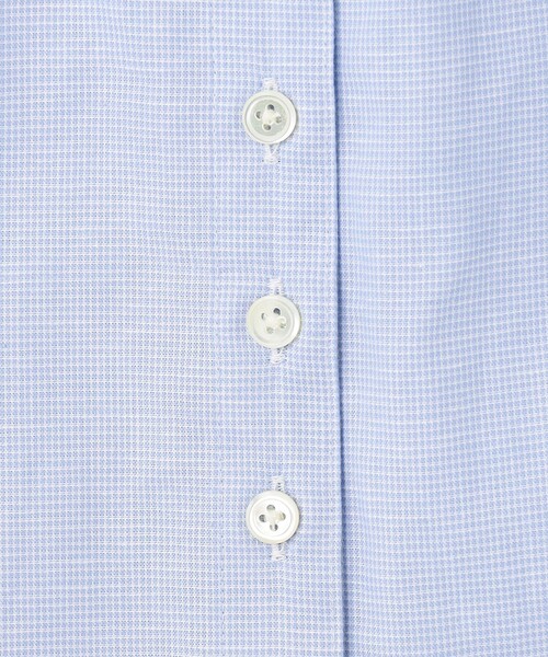 J.PRESS Ladies（J.プレス レディス）の「【洗える・吸水】 BEZピンチェック スタンドカラー ブラウス（シャツ/ブラウス・レディース・ネイビー系3/イエロー系3/サックスブルー系3・XS）」の14枚目の写真