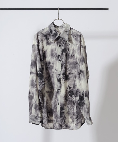 Adoon plain(アドーンプレーン)の「【Adoonplain】アブストラクトパターンシャツ(シャツ/ブラウス・メンズ・ベージュ系その他/ブラック・MEDIUM/LARGE)」の12枚目の写真
