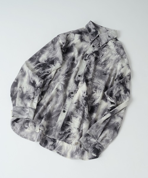 Adoon plain(アドーンプレーン)の「【Adoonplain】アブストラクトパターンシャツ(シャツ/ブラウス・メンズ・ベージュ系その他/ブラック・MEDIUM/LARGE)」の14枚目の写真