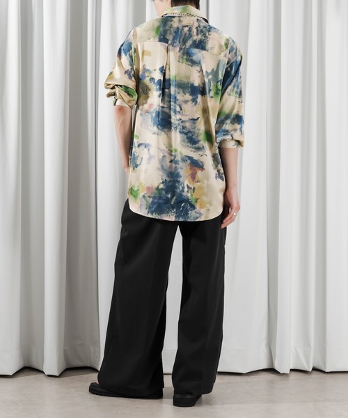 Adoon plain(アドーンプレーン)の「【Adoonplain】アブストラクトパターンシャツ(シャツ/ブラウス・メンズ・ベージュ系その他/ブラック・MEDIUM/LARGE)」の22枚目の写真