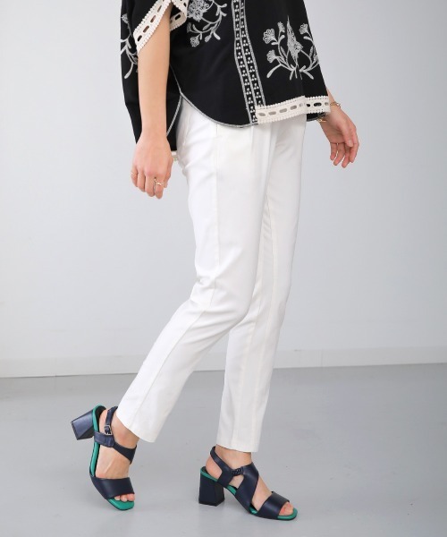 Bou Jeloud(ブージュルード)の「【34-42サイズ展開】UVカット・接触冷感HAKIYASEパンツ(その他パンツ・レディース・ネイビー/ベージュ/ホワイト/グリーン/ブラック/A/イエロー・42/40/34/38/36)」の2枚目の写真