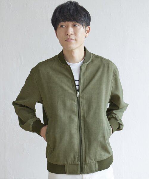 ikka(イッカ)の「イージーケアリネンライクブルゾン(ブルゾン・メンズ・ネイビー/オリーブ/スモークグレー・S/M/L/XL)」の8枚目の写真