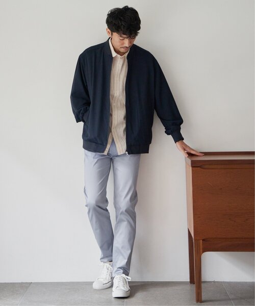 ikka(イッカ)の「イージーケアリネンライクブルゾン(ブルゾン・メンズ・ネイビー/オリーブ/スモークグレー・S/M/L/XL)」の16枚目の写真