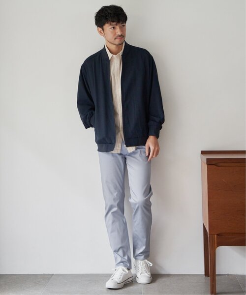 ikka(イッカ)の「イージーケアリネンライクブルゾン(ブルゾン・メンズ・ネイビー/オリーブ/スモークグレー・S/M/L/XL)」の11枚目の写真