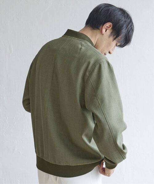 ikka(イッカ)の「イージーケアリネンライクブルゾン(ブルゾン・メンズ・ネイビー/オリーブ/スモークグレー・S/M/L/XL)」の15枚目の写真