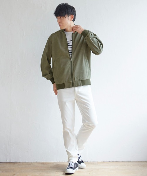 ikka(イッカ)の「イージーケアリネンライクブルゾン(ブルゾン・メンズ・ネイビー/オリーブ/スモークグレー・S/M/L/XL)」の5枚目の写真