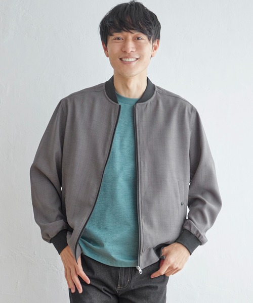 ikka(イッカ)の「イージーケアリネンライクブルゾン(ブルゾン・メンズ・ネイビー/オリーブ/スモークグレー・S/M/L/XL)」の22枚目の写真