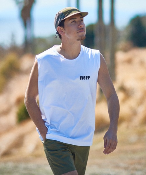 セール】【REEF】HERITAGE LOGO RASH TANK（ラッシュガード