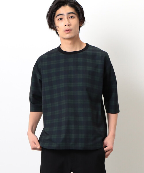 COMME CA COMMUNE(コムサコミューン)の「シアサッカー Tシャツ(Tシャツ/カットソー・メンズ・ネイビー/グリーン系その他・L/M)」の2枚目の写真