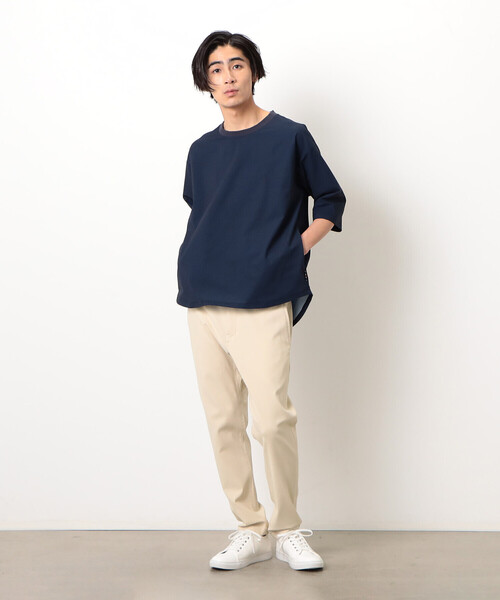 COMME CA COMMUNE(コムサコミューン)の「シアサッカー Tシャツ(Tシャツ/カットソー・メンズ・ネイビー/グリーン系その他・L/M)」の3枚目の写真