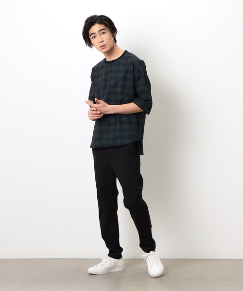 COMME CA COMMUNE(コムサコミューン)の「シアサッカー Tシャツ(Tシャツ/カットソー・メンズ・ネイビー/グリーン系その他・L/M)」の6枚目の写真