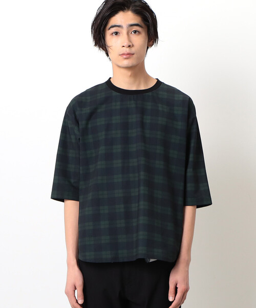 COMME CA COMMUNE(コムサコミューン)の「シアサッカー Tシャツ(Tシャツ/カットソー・メンズ・ネイビー/グリーン系その他・L/M)」の8枚目の写真