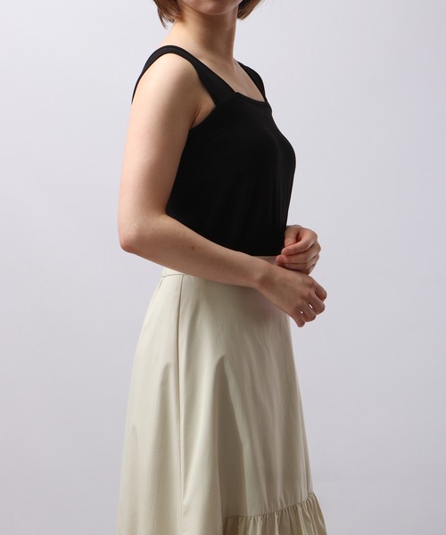 FUNALIVE(ファンアライブ)の「PAGE ONE 日本製しっとりインナーキャミソール(キャミソール・レディース・ブラック/杢グレー/オフホワイト/モカ/グリーン・M-L)」の16枚目の写真